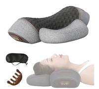 Masseur de nuque 3-en-1 Fisiorest, Artuvate Cervicale Fisiorest, masseur cervical pour les douleurs cervicales, masseur de tissus profonds pour les épaules (Grey)