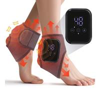 Masseur de pied vibrant et chauffant portable, protection des articulations de la cheville avec chauffage, masseur de cheville sans fil rechargeable par USB avec fonction de chauffage, attelle de chev