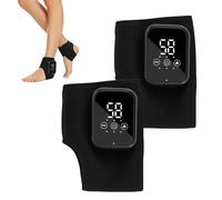 Masseur de pieds 3 en 1 avec masseurs de chaleur pour la douleur et la circulation, masseur électrique de cheville pour chevilles enflées, vibration à 3 vitesses et compression chaude, portable sans