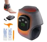 Masseur de Pieds 3 en 1 Soleva, Wellipure Foot Renew, Appareil Chauffant pour Les Pieds, Bandage Chauffant Portable et sans Fil, 3 Modes de Vibration, 5 Niveaux de Chaleur(Gray*1)