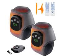 Masseur de Pieds 3 en 1 Soleva, Wellipure Foot Renew, Appareil Chauffant pour Les Pieds, Bandage Chauffant Portable et sans Fil, 3 Modes de Vibration, 5 Niveaux de Chaleur(Gray*2)