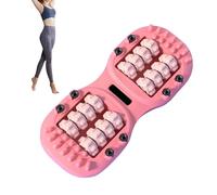 Masseur de pieds ABS - 33 x 14 cm pour épine calcanéenne | Double rouleau de massage portable pour les pieds, pour la fasciite plantaire, soulagement du stress, réflexologie pour hommes et femmes