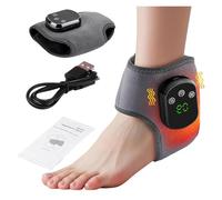 Masseur de pieds avec bandage chauffant pour la cheville, 5 niveaux de chaleur infrarouge lointain et vibration, attelle thermique pour neuropathie et soulagement de la douleur, design portable