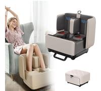 Masseur De Pieds Avec Chauffage, Massage Shiatsu PéTrissant, Relaxant Les Muscles Des Pieds Et Des Jambes, Masseur De Jambes Pour La Maison Ou Le Bureau, Cadeau Femmes Et Hommes(Off-white)