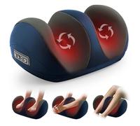 Masseur de pieds chauffant Shiatsu électrique pour pieds et mollets avec rouleau pour la relaxation, la fasciite plantaire, le soulagement de la douleur, cadeaux pour homme et femme (bleu)