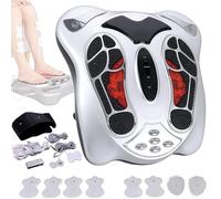 Masseur de pieds électrique portable | Booster de circulation des jambes et appareil de thérapie TENS | 25 modes 99 intensités for la neuropathie, la relaxation musculaire