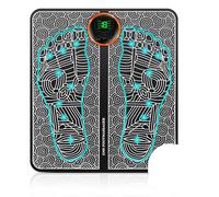 Masseur de Pieds EMS Portable, Tapis Masseur des Pieds Électrique Pliable avec 8 Modes et 19 Niveaux d'Intensité, pour Circulation Sanguine et Relaxation Musculaire