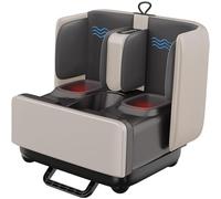 Masseur de pieds et mollets, machine de massage des pieds 2 en 1 et ottoman, masseur shiatsu pieds et mollets avec chaleur, pétrissage, vibration, compression pour pieds, cheville, jambe, fasciite