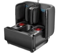 Masseur de pieds et mollets, machine Shiatsu 2 en 1 avec chaleur, pétrissage, vibration, compression pour pieds, cheville, jambe, fasciite plantaire