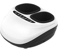 Masseur de pieds, machine Shiatsu chauffante avec compression d'air, pétrissage profond, télécommande, utilisation comme chauffe-pieds sous le bureau, cadeau pour les parents, noir