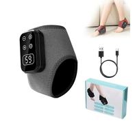Masseur De Pieds, Masseur De Cheville Et De Pied Avec Chaleur Et Vibrations, 5 Modes De Massage Et 6 Niveaux De Chaleur, Portable Rechargeable For La Semelle Du Talon(A-gray,1pc)