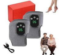 Masseur De Pieds, Masseur électrique 3 En 1, Masseur De Pieds Triple Méthode, Coussin Chauffant Portable Pour Pieds, Massage De Cheville Rechargeable Avec 3 Modes, 5 Niveaux De Chaleur gray 2pcs