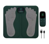 Masseur de pieds pour neuropathie, thérapie par pouls et tapis d'acupression, télécommande sans fil, rechargeable, vert, avec unité principale, télécommande, câble USB