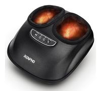 Masseur de pieds RENPHO avec fonction chauffante, 3 modes et niveaux de compression d'air, massage Shiatsu pour tout le pied en cas, cuir PU, cadeau de Noël pour femmes et hommes, pointures jusqu'à 47