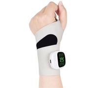 Masseur De Poignet Électrique Réglable Rechargeable Coussin Chauffant for Les Mains Portable Masseur De Poignet Du Canal Carpien(White)