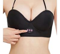 Masseur de sein - Masseur de sein électrique intelligent en tissu de fibre | Soin du corps électrique sans fil USB avec 5 réglages, soutien-gorge de massage des seins réglable, vibration linéaire pour