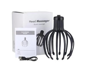 Masseur de tête de pieuvre - Masseur de décmpression de tête, 18 x 12 cm, masseur rotatif pour cuir chevelu | Outil de massage électrique du cuir chevelu pour stress relaxant spa extracteur d'âme