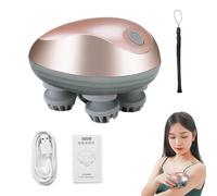 Masseur de tête électrique - rayeur du cuir chevelu, vibrateur de cheveux, outil portable | Dispositif de relaxation rechargeable, aide à l'allégement du stress multifonctionnel pour la thérapie à dom