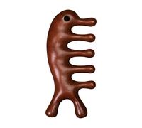 Masseur de tête en bois pour cuir chevelu - Peigne de massage en bois naturel pour la croissance des cheveux et le soulagement du stress, outil Gua Sha 4 en 1 pour le visage, le cou, le dos