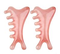 Masseur de tête en résine et outil Gua Sha - Peigne à cinq griffes pour cuir chevelu, visage et cou - Planche à gratter multifonction pour soulager le stress, la circulation sanguine et le spa à