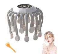 Masseur de Tête For Soulager Les Migraines avec Musique, The Vibra Calm, Masseur de Maux de Tête For Migraines avec 20 Points de Vibration, Masseur de Tête Électrique For Cuir Chevelu(blanc,Upgraded)