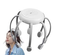 Masseur de tête - Masseur vibrant du cuir chevelu de 13,8 cm, en forme de pieuvre, 8 griffes de massage amovibles | 5 modes de vibration pour la maison, le bureau, la relaxation musculaire profonde