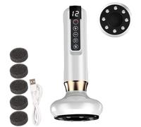 Masseur de thérapie par ventouses intelligentes : outil de grattage corporel intelligent, outil de vide électrique avec température | Machine de thérapie sous vide avec 12 modes de calage