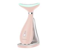 Masseur de visage électrique anti-rides, masseur de beauté raffermissant la peau pour le visage et le cou, masseur de dispositif de tonification du visage, rechargeable par USB portable (Rose)