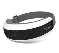 Masseur des yeux avec chaleur et compression - Masseur intelligent pour les migraines et la thérapie du stress - Masque chauffant sans fil avec musique, batterie intégrée et bande élastique réglable -