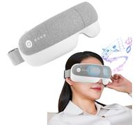 Masseur des yeux avec chauffage, portable avec musique Bluetooth, masque intelligent pour les yeux, masque de sommeil, massage facial pliable, adapté pour détendre les cernes et les yeux secs