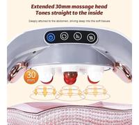 Masseur d'estomac abdominal, masseur abdominal automatique avec tête de massage étendue de 35 mm, 3 niveaux d'intensité réglables, massage avant et arrière, soulagement des douleurs abdominales et dor