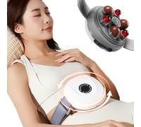 Masseur d'estomac électrique sans fil avec compresse chaude, intensité réglable, pétrissage dans le sens des aiguilles d'une montre et dans le sens contraire des aiguilles d'une montre pour soulager