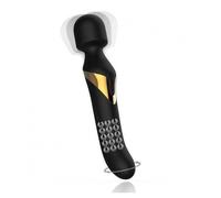 Marc Dorcel Vibromasseur Wand Dual Orgasms Double stimulation Rechargeable Édition Noir et Or
