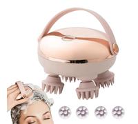 Masseur du cuir chevelu - 3,54 pouces | Silicone ABS - Masseur de tête électrique 3 vitesses effet grattage peigne soin relaxant douche de voyage à la maison femmes hommes