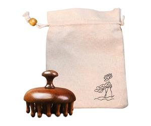 Masseur Du Cuir Chevelu En - Peigne Méridien En De Santal, Stimulateur De Relaxation De Tête Portable Pour La Croissance Des Cheveux, Peigne De Soulagement Du Stress Naturel | Tête Multi-usa