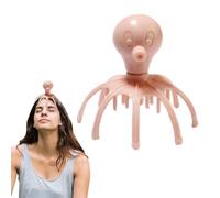 Masseur du cuir chevelu : masseur manuel à 360° en forme de pieuvre, outil de massage en acier inoxydable pour stimulation des cheveux, relaxation et soulagement du stress, accessoire de bien
