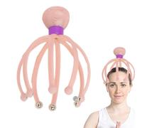 Masseur du cuir chevelu Octopus - Mattreur manuel, outil de soins capillaires | Détendeur profond du cuir chevelu, stimulateur de sensation de picotement, soulagement de la contrainte à main, masseur