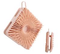 Masseur du cuir chevelu, shampooing de l'épurateur du corps, Épurateur de lavage à tête en silicone double face, Masseur 2 en 1 du cuir chevelu, loofah exfoliant avec des poils doux, accessoires de do