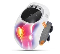 Masseur du Genou, Masseur du Genou Sans Fil avec Chauffage par Lumière Rouge et Vibration, Écran tactile LED, Rechargeable Type C, pour Soulagement de la Douleur Articulaire pour Fête des Pères