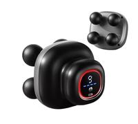 Masseur électrique à 4 têtes - Puissante vibration pour récupération post-exercice | 9 modes réglables et têtes interchangeables pour modeler le corps et détendre les muscles