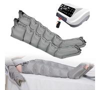 Masseur électrique à compression d'air, masseur anti-douleur, pressothérapie à domicile, presse-thérapie lymphatique drainant pour jambes, améliore la circulation sanguine, gris