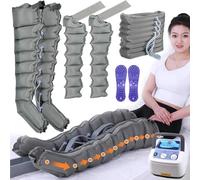 Masseur Électrique Compression d'air, Bottes Pressothérapie Jambes 4 Ou 6 Cavités, pour Appareil Circulation Sanguine Bras, Jambes, Taille, Pieds (8Chambre, 2 Jambes + Ventre + 2 Bras)