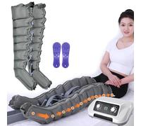 Masseur Électrique Compression d'air, Bottes Pressothérapie Jambes 4 Ou 6 Cavités, pour Appareil Circulation Sanguine Bras, Jambes, Taille, Pieds (8 Chambre, 2 Jambes)