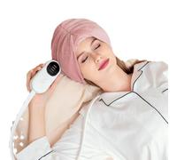 Masseur éLectrique for La TêTe Et Le Cuir Chevelu, Massage Profond à Compression D'Air à 360° 3 Modes De Massage Et 3 Niveaux TempéRature Soulagement Des Migraines(Pink)