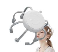 Masseur électrique pour cuir chevelu, grattoir de tête vibrant, design en forme de pieuvre, griffes de massage amovibles, rotation à 360 degrés, parfait pour une relaxation profonde à la maison, 15 ×