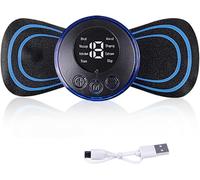 Masseur EMS Cervical et Abdominal, 8 Modes de Massage, Appareil d'Électrostimulation USB Rechargeable avec Télécommande, Mini Coussin de Massage pour Corps, Nuque, Épaules