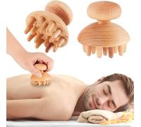 Masseur en Bois en Forme de Champignon, Outil de Massage Grattant pour Favoriser la Circulation, Outil de Massage Manuel Portable pour Soulager les Maux de Tête, la Migraine, la Fatigue, Outil Gua Sha