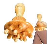 Masseur en bois en forme de champignon - Outil de massage manuel en bois, élimination de la cellulite, outil de massage en bois incurvé pour sculpter le corps, drainage, soulager la tension musculaire