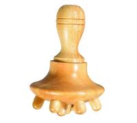 Masseur en bois en forme de champignon - Outils de massage en bois pour l'estomac - Usages multiples - Outils de tasse de massage en hêtre avec manche en bois, outil de ma