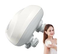 Masseur en cuir chevelu - Brosse en silicone sans fil, design portable imperméable, outil relaxant pour les soins de la tête, expérience de nettoyage en profondeur avec des nœuds Rotan délicats